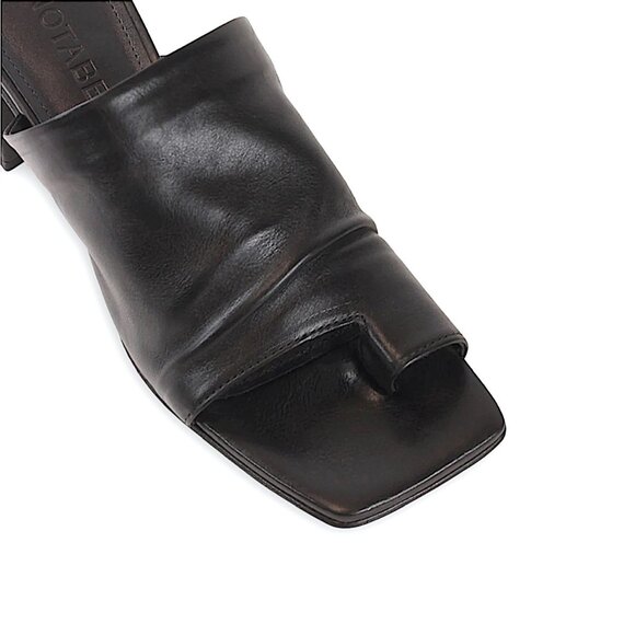 Notabene Copenhagen ‘Ariana II’ Black Square Toe Mule Sandal - Picture 2 of 11